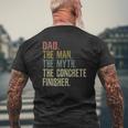 Dad And Concrete Finisher Mens Back Print T-shirt Gifts for Old Men