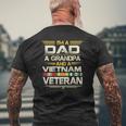 Dad Grandpa Vietnam Veteran Vintage Men's Mens Back Print T-shirt Gifts for Old Men