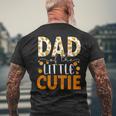 Dad Little Cutie Baby Shower Orange 1St Birthday Party Men's T-shirt Back Print Gifts for Old Men