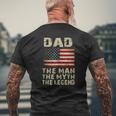 Dad The Man The Myth The Legend Mens Back Print T-shirt Gifts for Old Men
