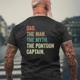 Dad Man Myth Pontoon Captain Pontoon S For Men Mens Back Print T-shirt Gifts for Old Men