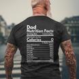 Dad Nutrition Facts Fathers Day Humor For Dad Men's T-shirt Back Print Gifts for Old Men