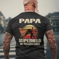 Dad Superhero Im Wahren Leben Dad Father T-Shirt mit Rückendruck Geschenke für alte Männer