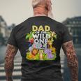 Dad Of The Wild One 1St Birthday Zoo Animal Safari Jungle Men's T-shirt Back Print Gifts for Old Men