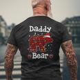 Daddy Bear Red Buffalo Plaid Daddy Bear Pajama Mens Back Print T-shirt Gifts for Old Men