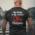 My Daddy Is My Favorite Firefighter Mens Back Print T-shirt Gifts for Old Men