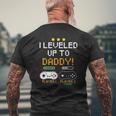 Daddy Gamer Player Progress Bar Gaming Baby Announcement Mens Back Print T-shirt Gifts for Old Men