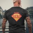 Daddy Is My Hero Father's Day Mens Back Print T-shirt Gifts for Old Men