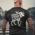 Daddy Moose Fathers Day Dad Papa Family Matching Vintage Men's T-shirt Back Print Gifts for Old Men