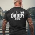 Daddy To Be New Dad First Time Daddy Heartbeat Daddy 2024 Men's T-shirt Back Print Gifts for Old Men