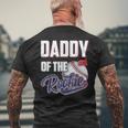 Daddy Of Rookie 1 Years Old Team 1St Birthday Baseball Men's T-shirt Back Print Gifts for Old Men