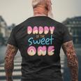 Daddy Of Sweet One First B-Day Party Matching Family Donut Mens Back Print T-shirt Gifts for Old Men