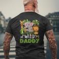 Daddy Of The Wild Zoo Safari Jungle Animal Mens Back Print T-shirt Gifts for Old Men