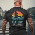 Daddysaurus Father's Day Rex Daddy Saurus Men Mens Back Print T-shirt Gifts for Old Men