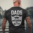 Dads With Beards Are Better Father Day Vintage Men's T-shirt Back Print Gifts for Old Men