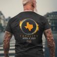 Dallas Texas Total Solar Eclipse 2024 Men's T-shirt Back Print Gifts for Old Men
