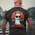 Damen Alpapaatertag Bester Papa Alpaka Alpapa Mit Sonnenbrille Mit-Ausschnitt T-Shirt mit Rückendruck Geschenke für alte Männer