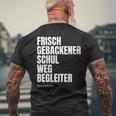 Damen I Dötzchen Papa Begleitung Einschulung Mit-Ausschnitt T-Shirt mit Rückendruck Geschenke für alte Männer