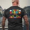 Damen Gamer-Papa Retro-Gamer-Vater-Nostalgiepapa Level Aufsteigen Mit-Ausschnitt T-Shirt mit Rückendruck Geschenke für alte Männer