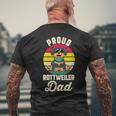 Damen Stolzer Rottweiler Papa Rottweiler Papa Mit-Ausschnitt T-Shirt mit Rückendruck Geschenke für alte Männer