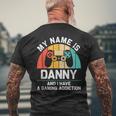 Danny Name Personalized Gaming Geek Birthday Men's T-shirt Back Print Gifts for Old Men