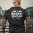 Dare To Be Different Autism Awareness Men's T-shirt Back Print Gifts for Old Men