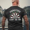 Dart Breakfast 26 Breakfast Fun Darts T-Shirt mit Rückendruck Geschenke für alte Männer