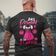 Das Dirndl Is In Da Wäsch I Volksfest Bavaria S T-Shirt mit Rückendruck Geschenke für alte Männer