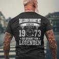 Das Leben Beginnt Mit Fifty 1973 Die Geburton Legenden T-Shirt mit Rückendruck Geschenke für alte Männer