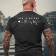 Das Leben Ist Besser Mit Meinen Jungs T-Shirt mit Rückendruck Geschenke für alte Männer