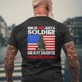 My Daughter Is A Soldier Proud Army Dad Military Father Mens Back Print T-shirt Gifts for Old Men