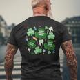 Dentist Irish Tooth Patrick's Dental Hygienist Lucky Groovy Men's T-shirt Back Print Gifts for Old Men