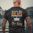 Der König Will Ape 50 Tm Fahren I Ape Saying Black T-Shirt mit Rückendruck Geschenke für alte Männer
