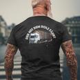 Der Mit Dem Holz Fährt Holztransport Lkw Forst T-Shirt mit Rückendruck Geschenke für alte Männer