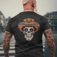 Dia De Los Muertos Carnival Mexican Head Sugar Skull T-Shirt mit Rückendruck Geschenke für alte Männer