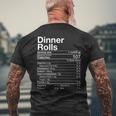 Dinner Rolls Nutrition Facts Thanksgiving Turkey Day Men's T-shirt Back Print Gifts for Old Men