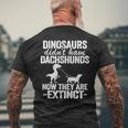 Dinosaurier Didn't Have Dackel Kinder Doxie Hund Papa Wiener T-Shirt mit Rückendruck Geschenke für alte Männer