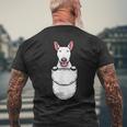 Divertido Bull Terrier En Bolsillo Lindo Bull Terrier Camiseta Camiseta Hombre Estampado Espalda Regalos para ancianos