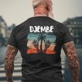 Djembe African Drum Drummer Retro Drumming Djembe Player Men's T-shirt Back Print Gifts for Old Men