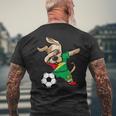 Dog Dabbing Guyana Soccer Jersey Guyanese Football Men's T-shirt Back Print Gifts for Old Men
