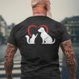 Dog Puppy And Baby Cat Heart Animal Dog & Cat Men's T-shirt Back Print Gifts for Old Men