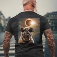 Dog Taking A Selfie With Solar 2024 Eclipse Wearing Glasses Men's T-shirt Back Print Gifts for Old Men