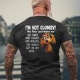 Dogs I'm Not Clumsy The Floor Just Hates Me The Table Men's T-shirt Back Print Gifts for Old Men