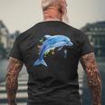 Dolphin Diver Whales Tümmler Dolphin T-Shirt mit Rückendruck Geschenke für alte Männer