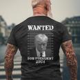 Donald Trump Not Guilty Shot 2024 Wanted For President Men's T-shirt Back Print Gifts for Old Men