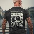 Driving My Husband Crazye Goat At A Time Men's T-shirt Back Print Gifts for Old Men