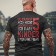 Du Kannst Mich Nicht Erschreckcken Ich Habe Fünf Kinder Papa T-Shirt mit Rückendruck Geschenke für alte Männer