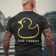 Duck Fiabetes Type 1 Diabetes Sucks Men's T-shirt Back Print Gifts for Old Men