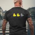 Duck Duck Grey Duck Mens Back Print T-shirt Gifts for Old Men