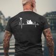 Duck Hunting Waterfowl Heartbeat For Duck Hunter Men's T-shirt Back Print Gifts for Old Men